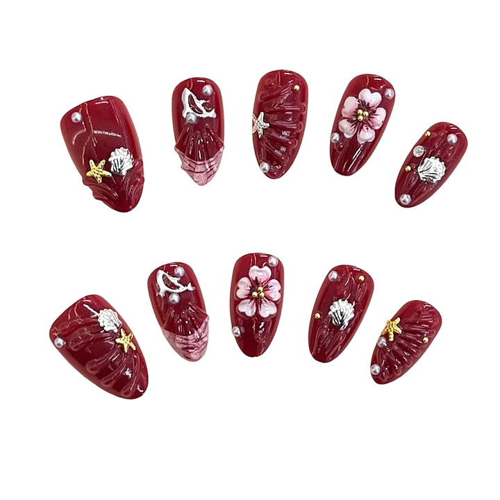 Künstlerisches Blumen-Design Drucknagel-Set Karnz 1787225330
