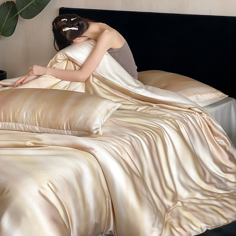 Luxuriöses Satin-Bettwäsche-Set mit seidig-glattem Finish und atmungsaktiver Komfortlage