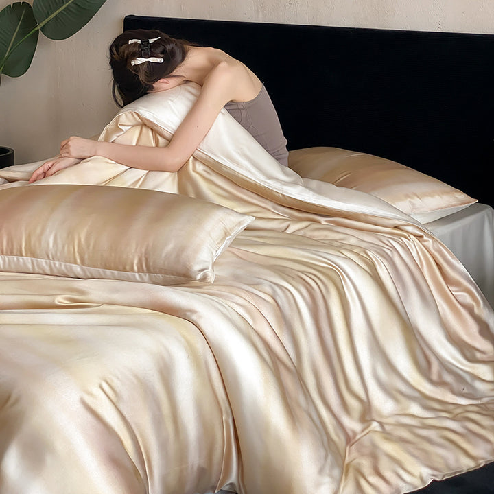 Luxuriöses Satin-Bettwäsche-Set mit seidig-glattem Finish und atmungsaktiver Komfortlage