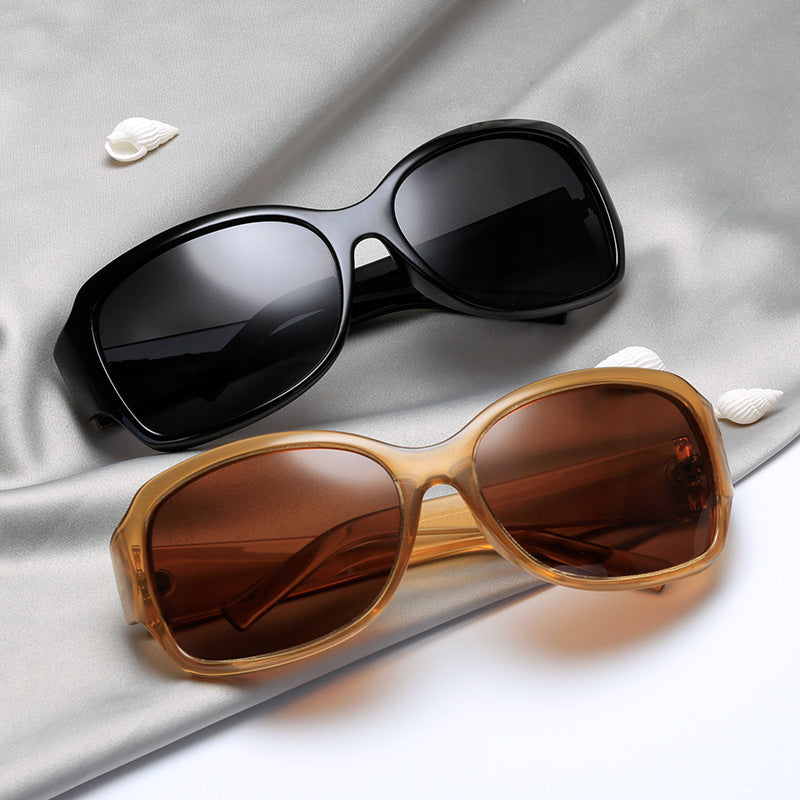 Damen stilvolle oversized Sonnenbrille mit elegantem Muster Karnz