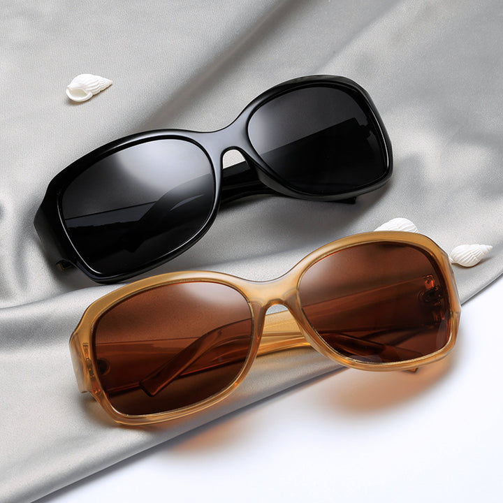 Damen stilvolle oversized Sonnenbrille mit elegantem Muster Karnz