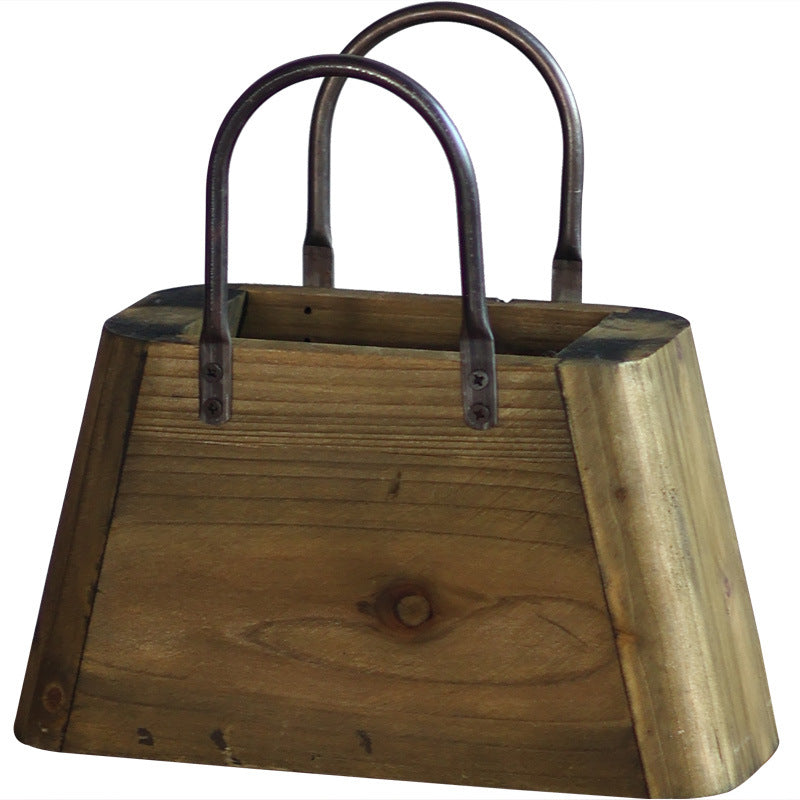 Holz Behälter mit Griffen Karnz