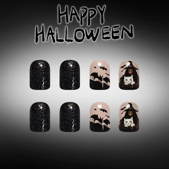 Kunstnagelset mit gruseligem Halloween-Motiv Karnz