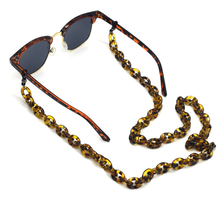 Stilvolle Schildpatt Brille Kette Karnz