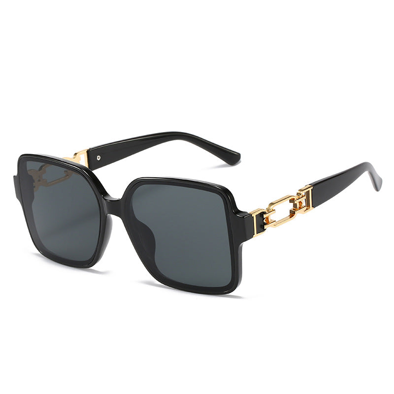 Damen stilvolle quadratische Sonnenbrille mit luxuriösem Schanierdesign Karnz