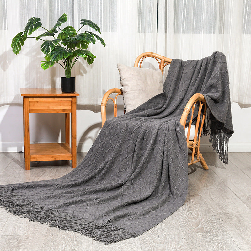 Gemütliche Strickdecke