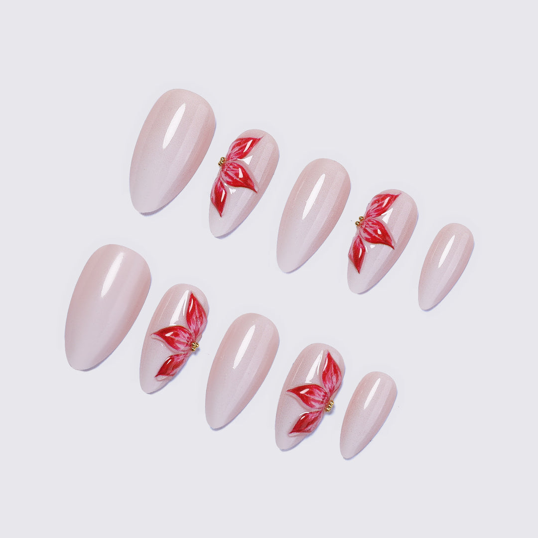 Künstlerische Florale Nageldekorationen Karnz