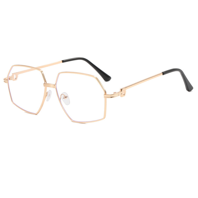 Damen Stylish geometrische Sonnenbrille mit edlem Metallrahmen Karnz