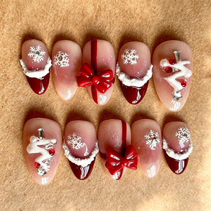 Feierliche festlich inspirierte Druck-Nagelkunst