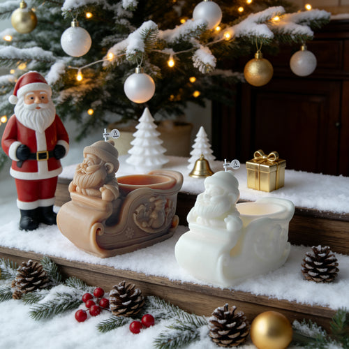 Santa Schlittenförmiger Kerzenhalter