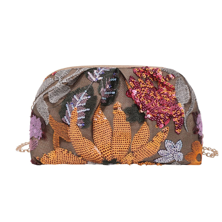 WoElegant Florale Pailletten Clutch-Tasche Karnz