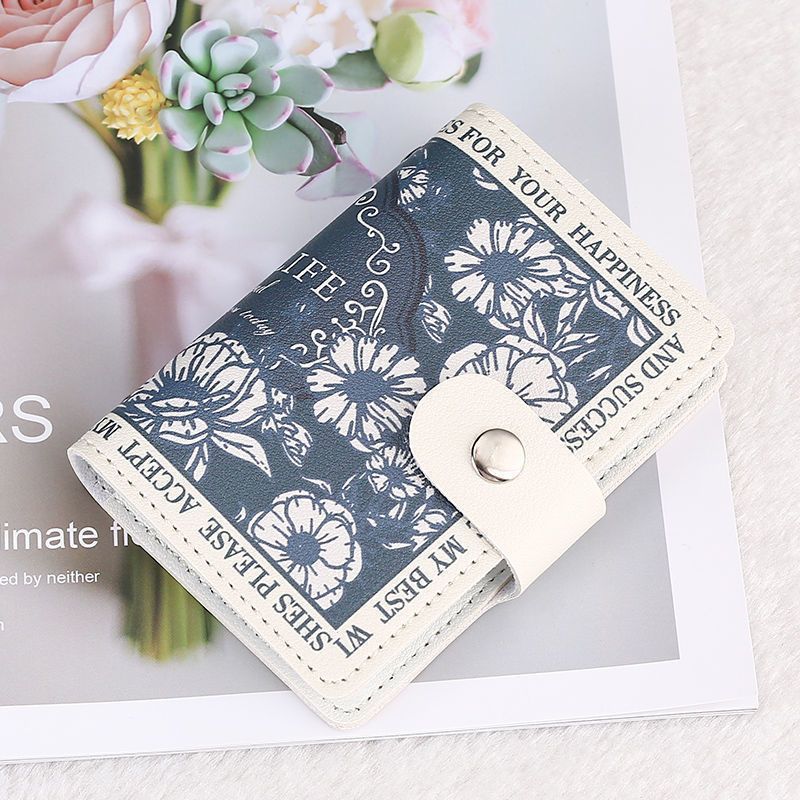 Elegante Rose Druck Geldbörse Karnz