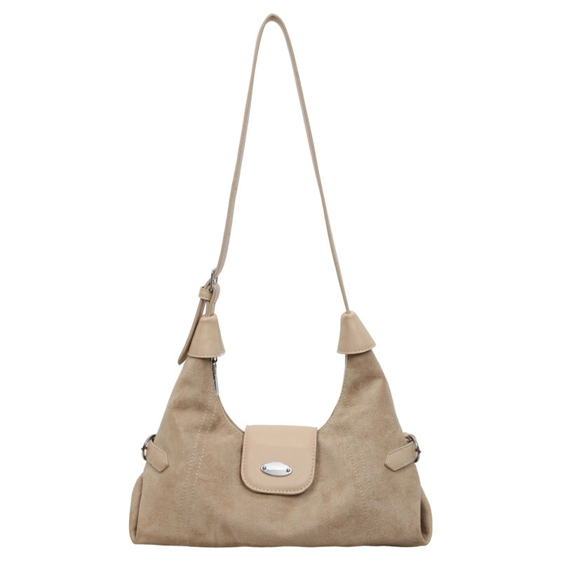 Stylische Wildleder-Schultertasche Karnz