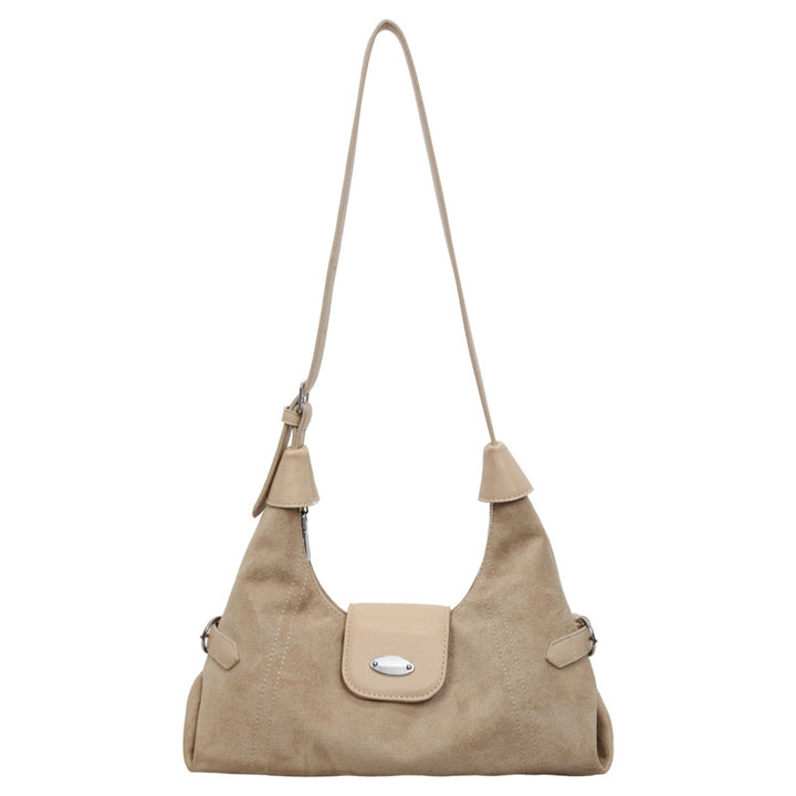 Stylische Wildleder-Schultertasche Karnz
