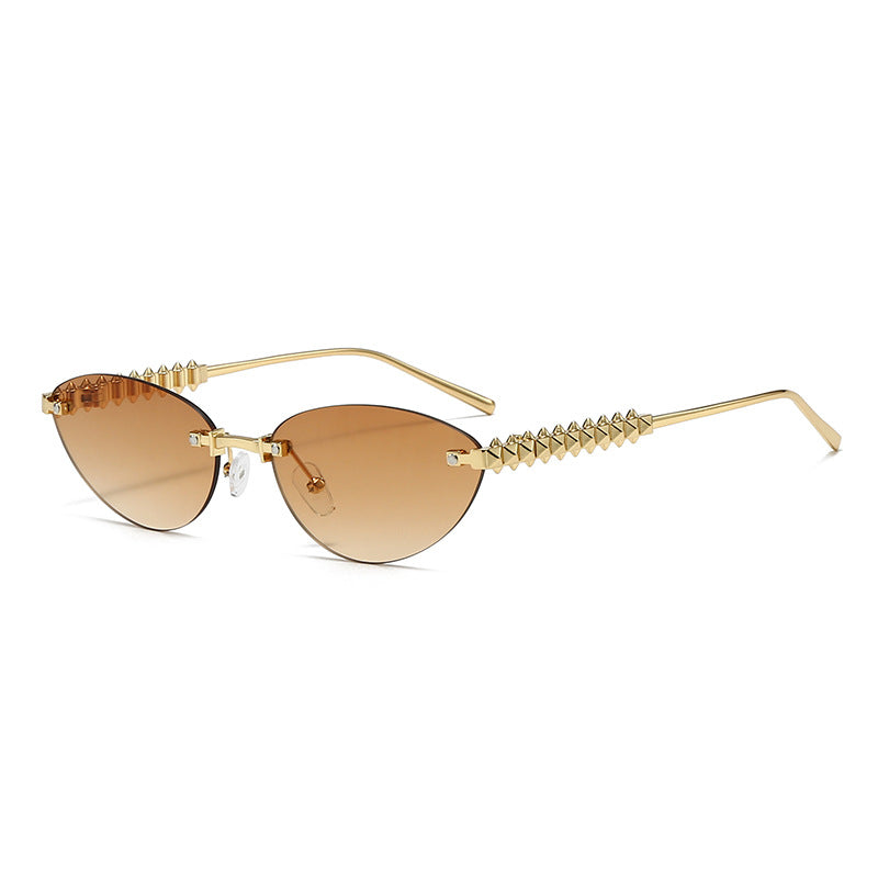 Damen modische Brille mit spitzen Akzenten Karnz