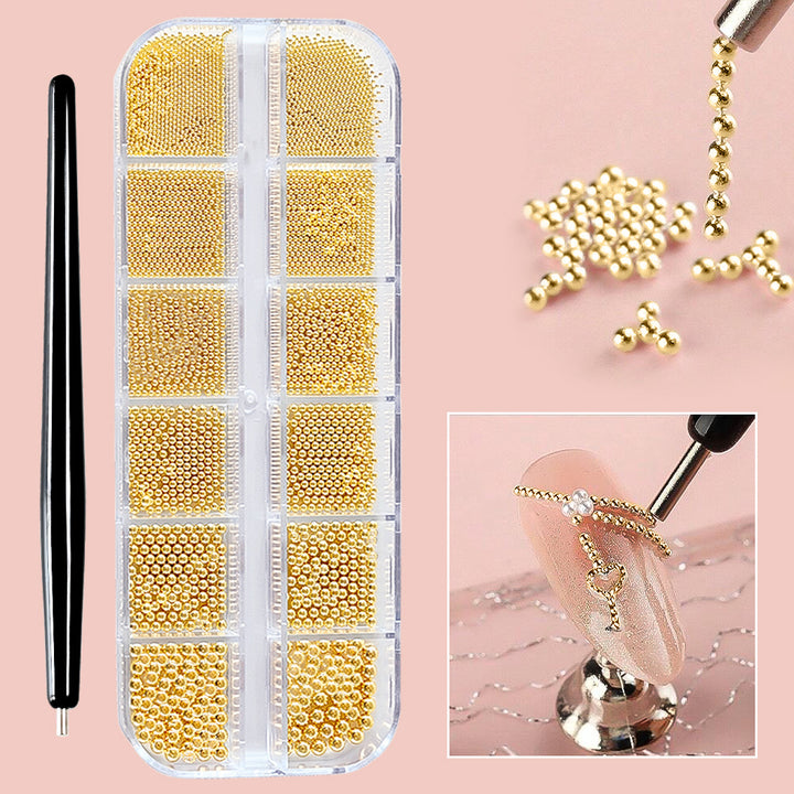 Dekorative Nail Art Perlen Set