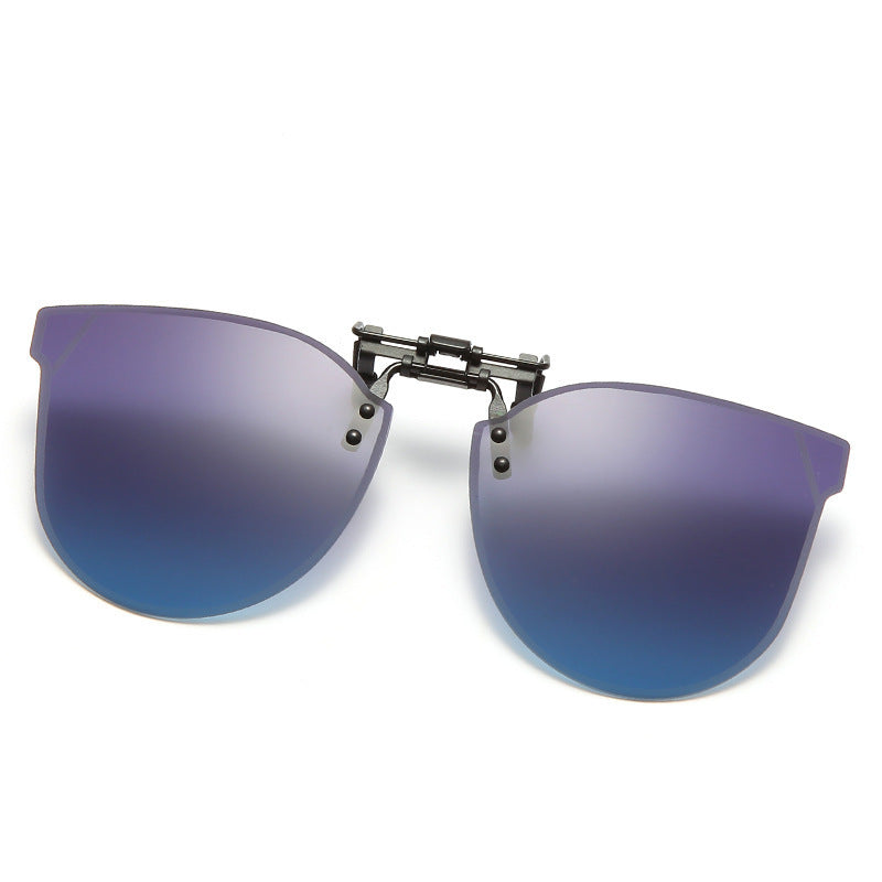 Damen modische Sonnenbrille im futuristischen Design mit verspiegelten Gläsern Karnz