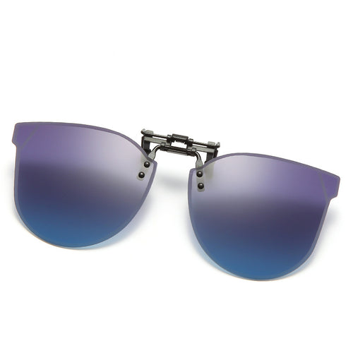 Damen modische Sonnenbrille im futuristischen Design mit verspiegelten Gläsern Karnz