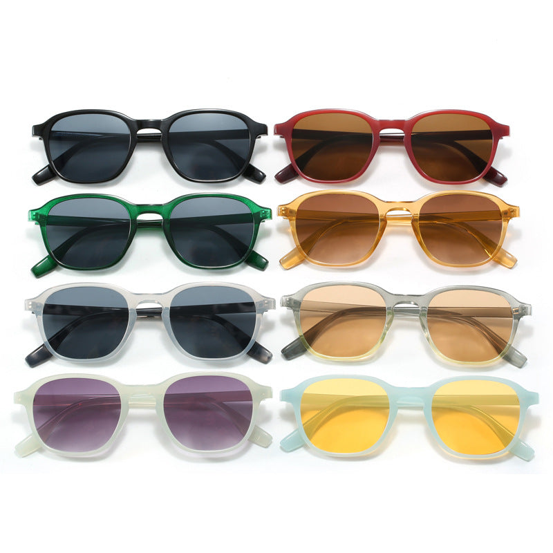 Damen stylische Sonnenbrille mit rundem Rahmen und UV-Schutz Karnz