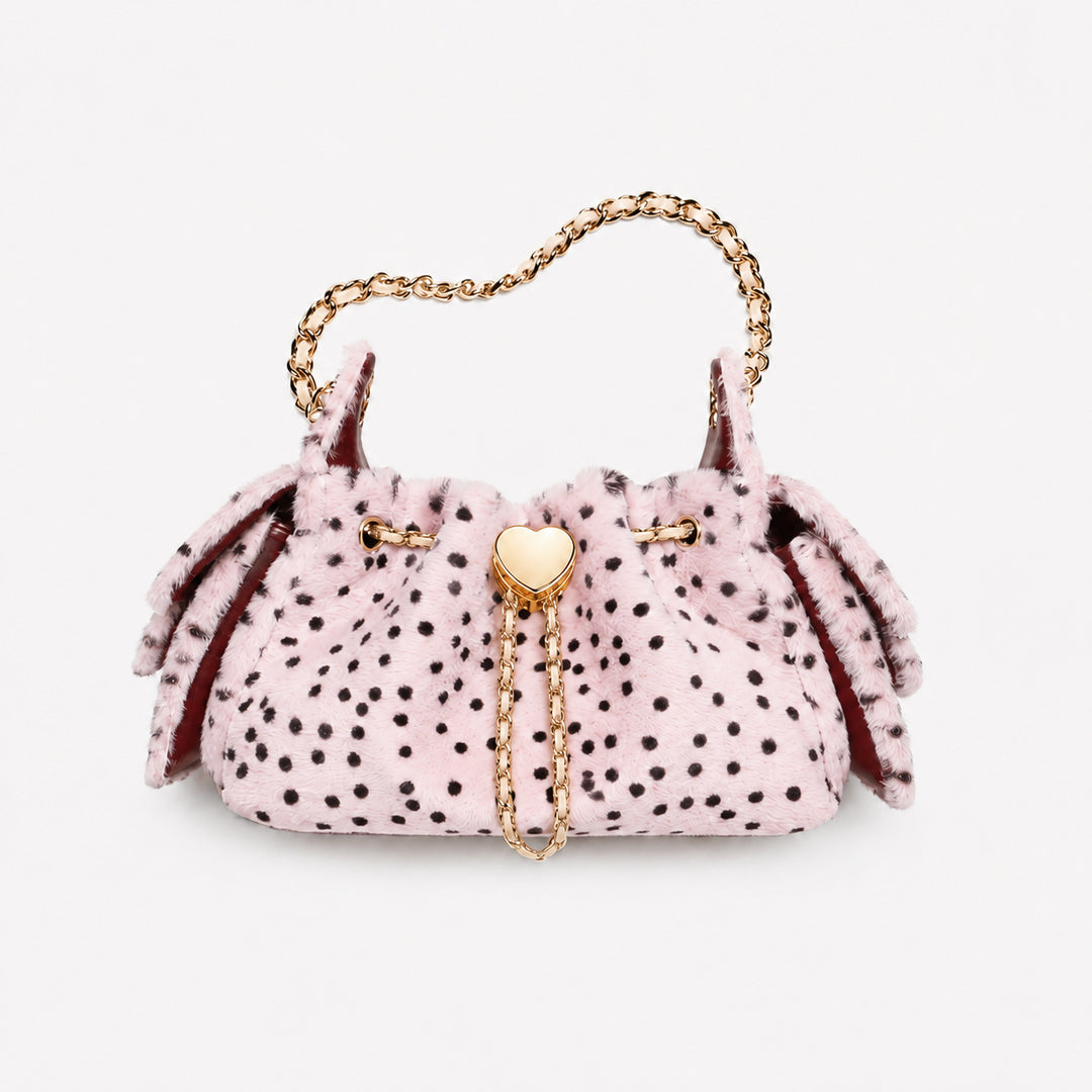 Verspielt gepunktete Handtasche