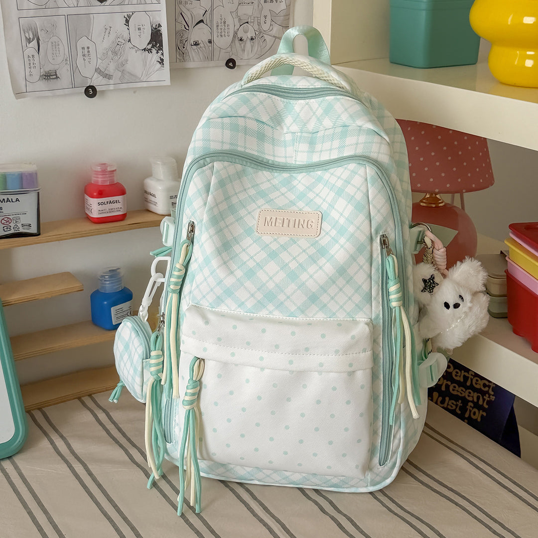 Stylische Karomuster-Rucksack Karnz