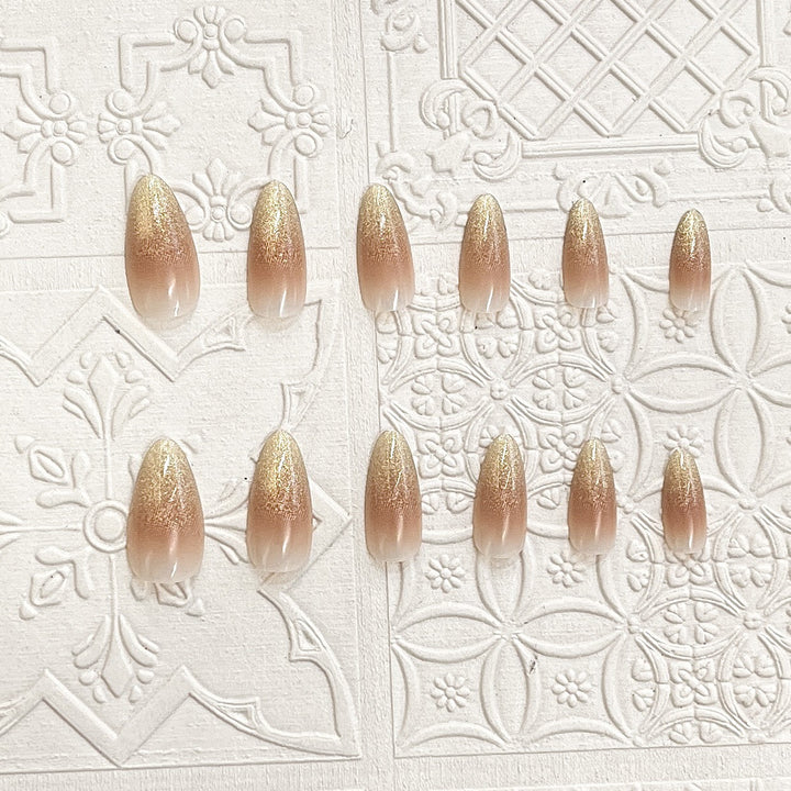 Premium Glitter Ombre Press-On Nails Karnz