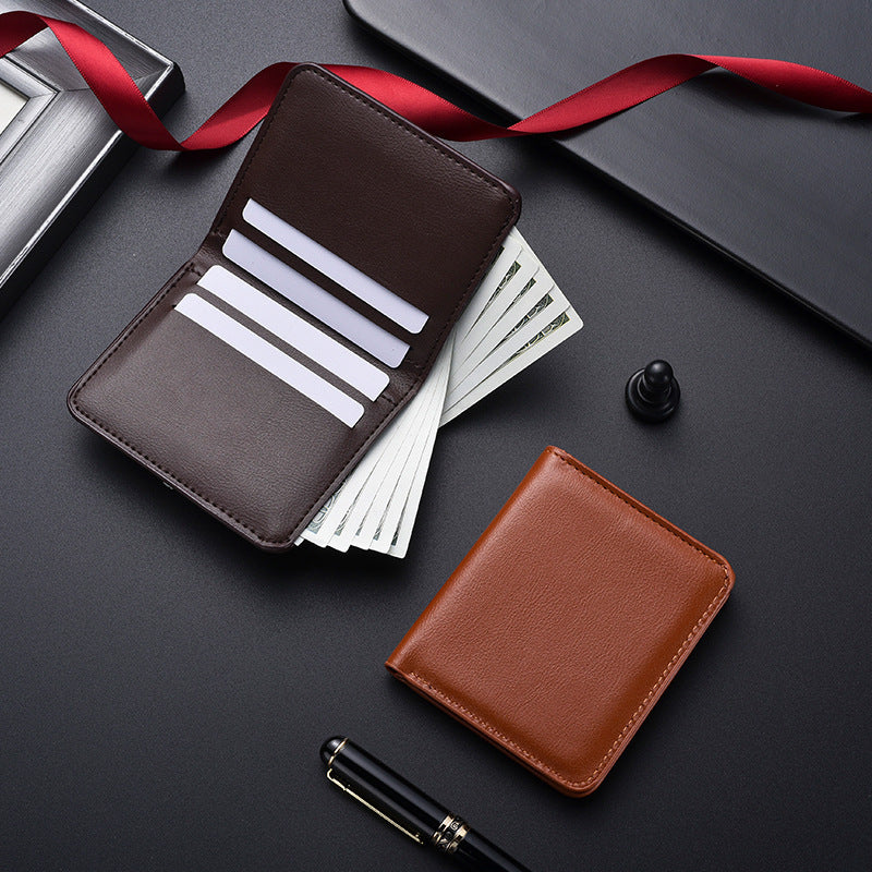 Slim Leder Bi-Fold Geldbörse Karnz