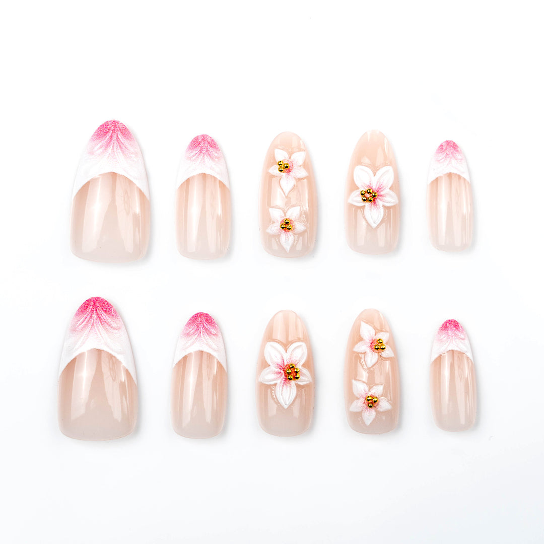 Premium Kirschblüten Press-On Nail Art Set