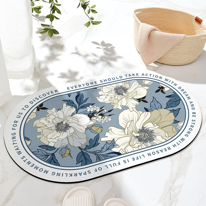 Florale inspirierende Badematte
