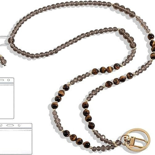 Perlen-Lanyard mit zurückziehbarem ID-Halter Karnz