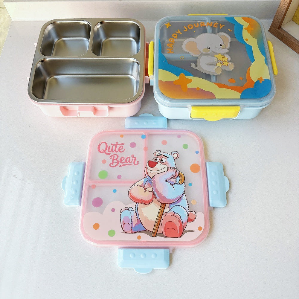 Niedliche cartoon-themen Multi-Abteillunchbox
