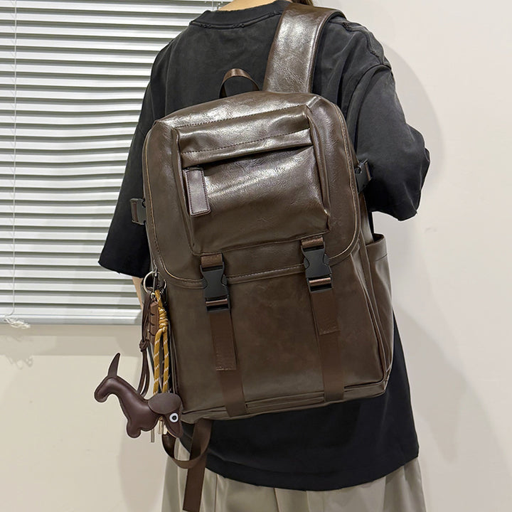 Strukturierter Leder-Rucksack Karnz
