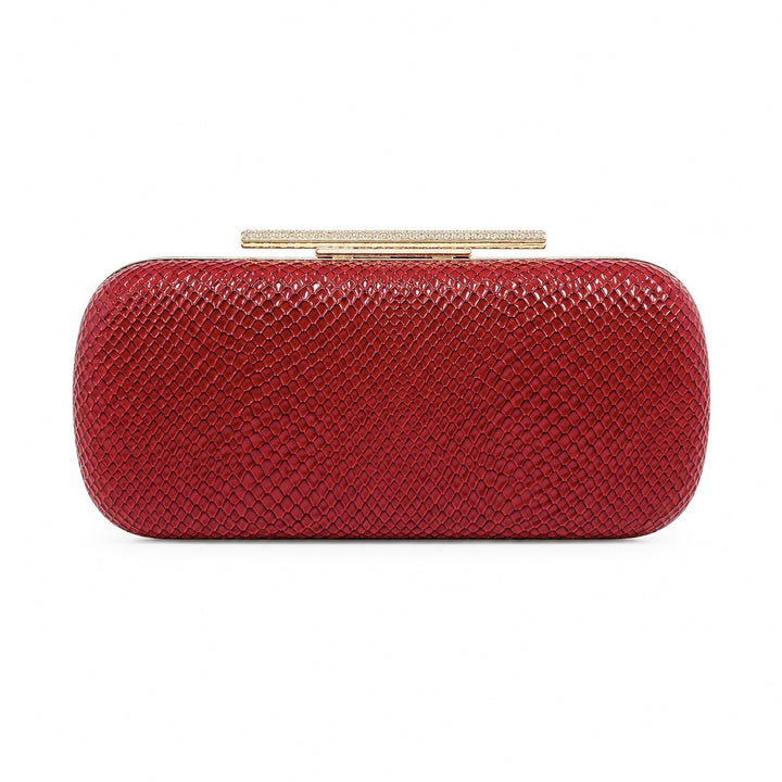 Texturierte metallic Abend Tasche