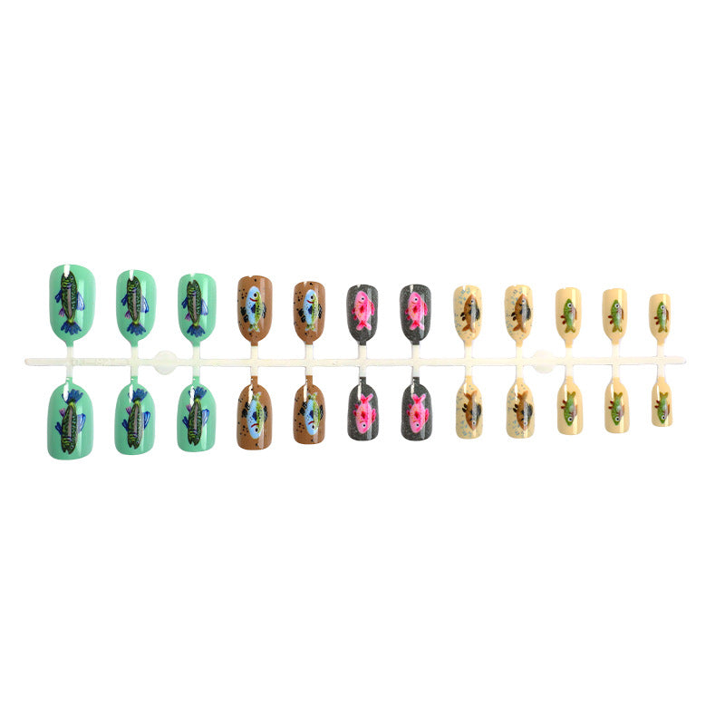 Kreatives Press-On Nagelkunst-Set mit einzigartigen Insekten-Designs Karnz