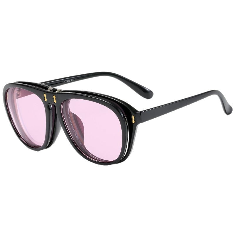 Damen moderne oversized Sonnenbrille mit einzigartigem Tortoise-Design Karnz