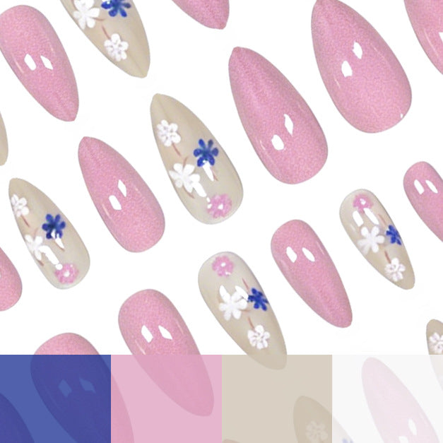 Florale Akzent Stiletto Nagelkunst Erweiterungen Karnz