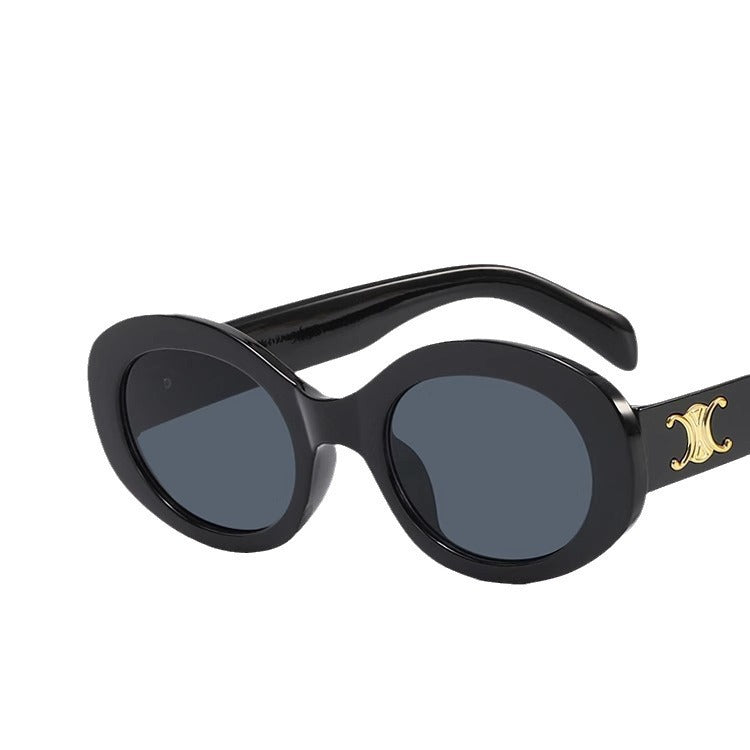 Chic moderne runde Rahmen Sonnenbrille Karnz