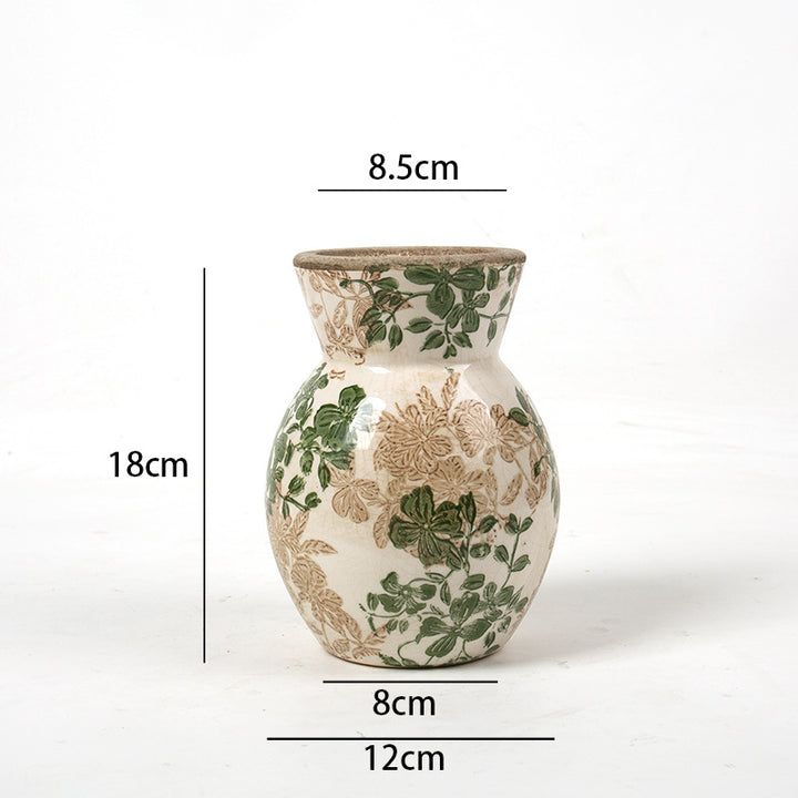 Florale Keramikvase Karnz