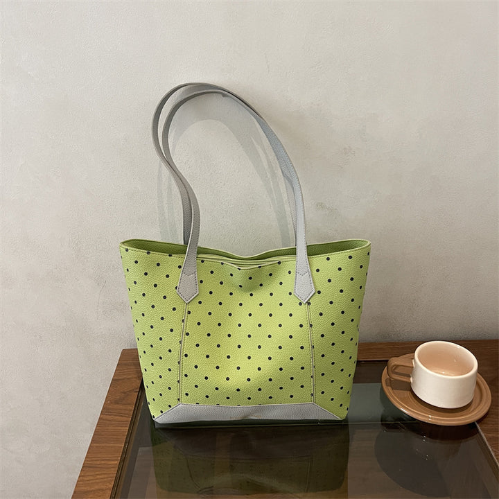 Stylische Pünktchen Shopper Tasche