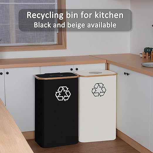 Eleganter Recyclingbehälter mit Abnehmbarem Deckel und Fächern Karnz