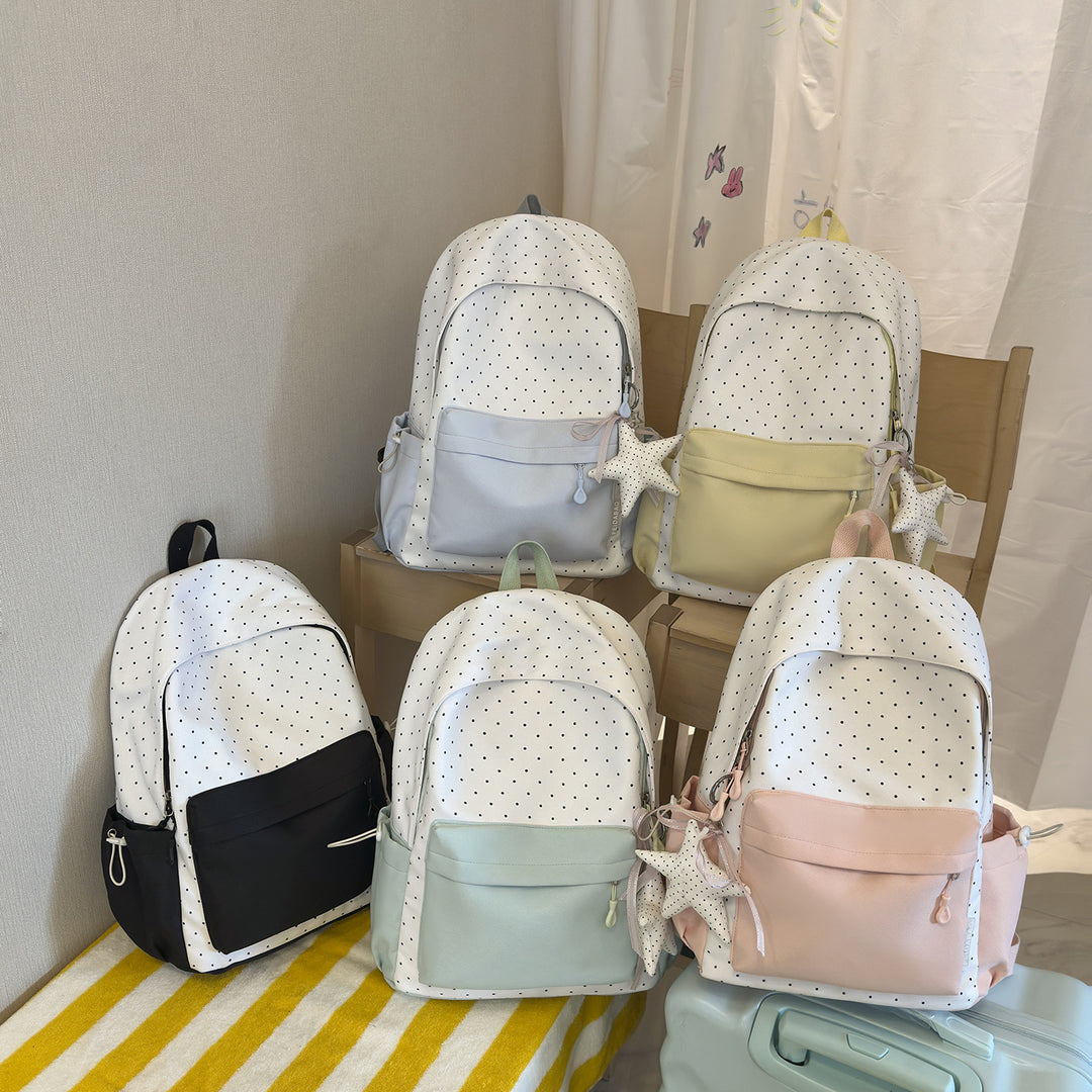 Polka Dot und Einfarbiger Rucksack Karnz
