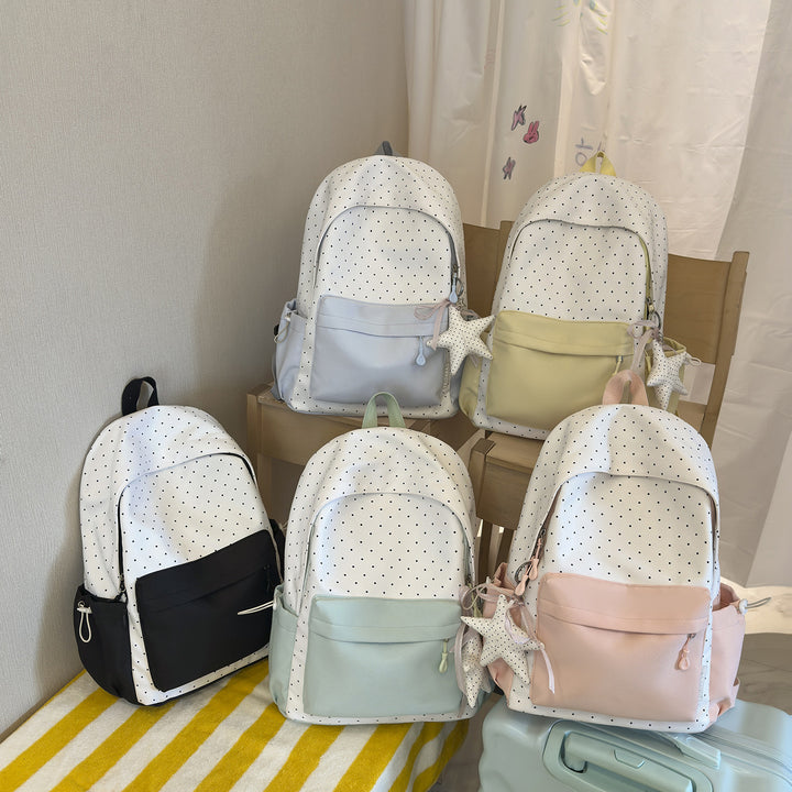 Polka Dot und Einfarbiger Rucksack Karnz