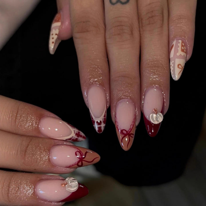 Künstlerisch Motivierte Press-On Nagelkunst Karnz