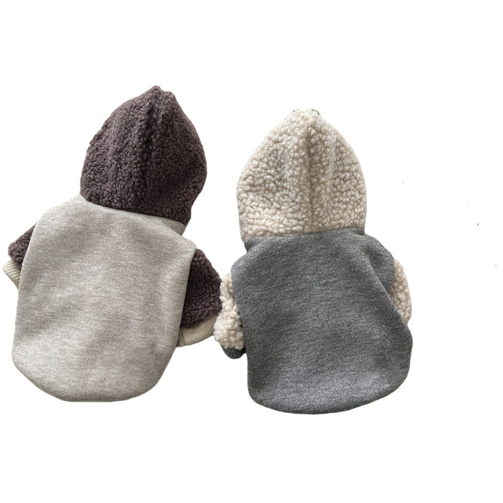 Sherpa-futterted Hoodie Hundepullover mit abnehmbaren Plüsch-Stiefeln