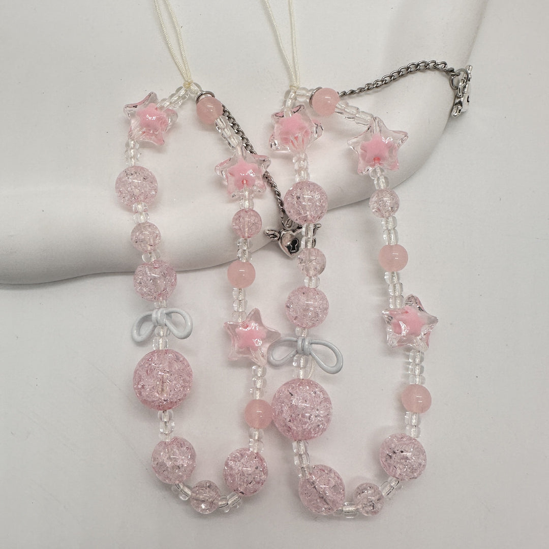 Rhinestone Perlen Charms Halskette Karnz