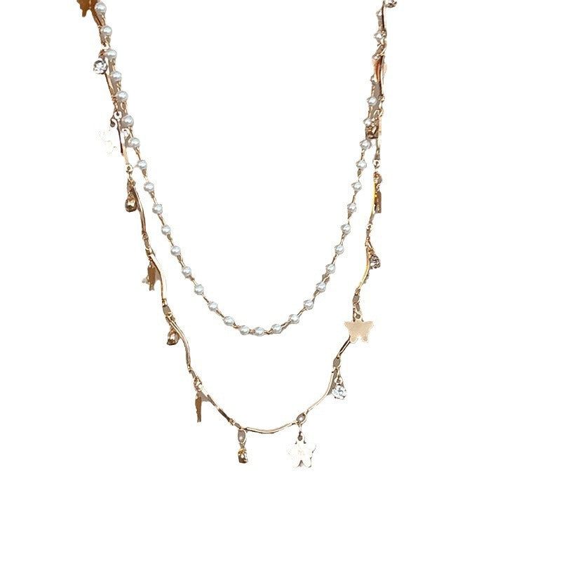 Gestuftes Opal- und Perlen-Halsband Karnz
