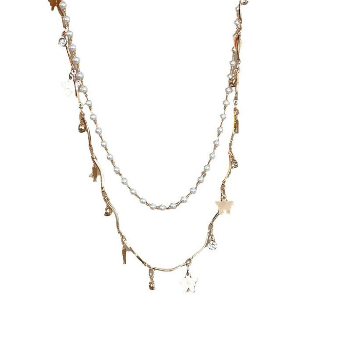 Gestuftes Opal- und Perlen-Halsband Karnz