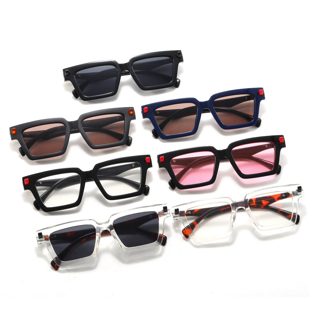 Damen modische Sonnenbrille mit einzigartigen geometrischen Akzenten Karnz