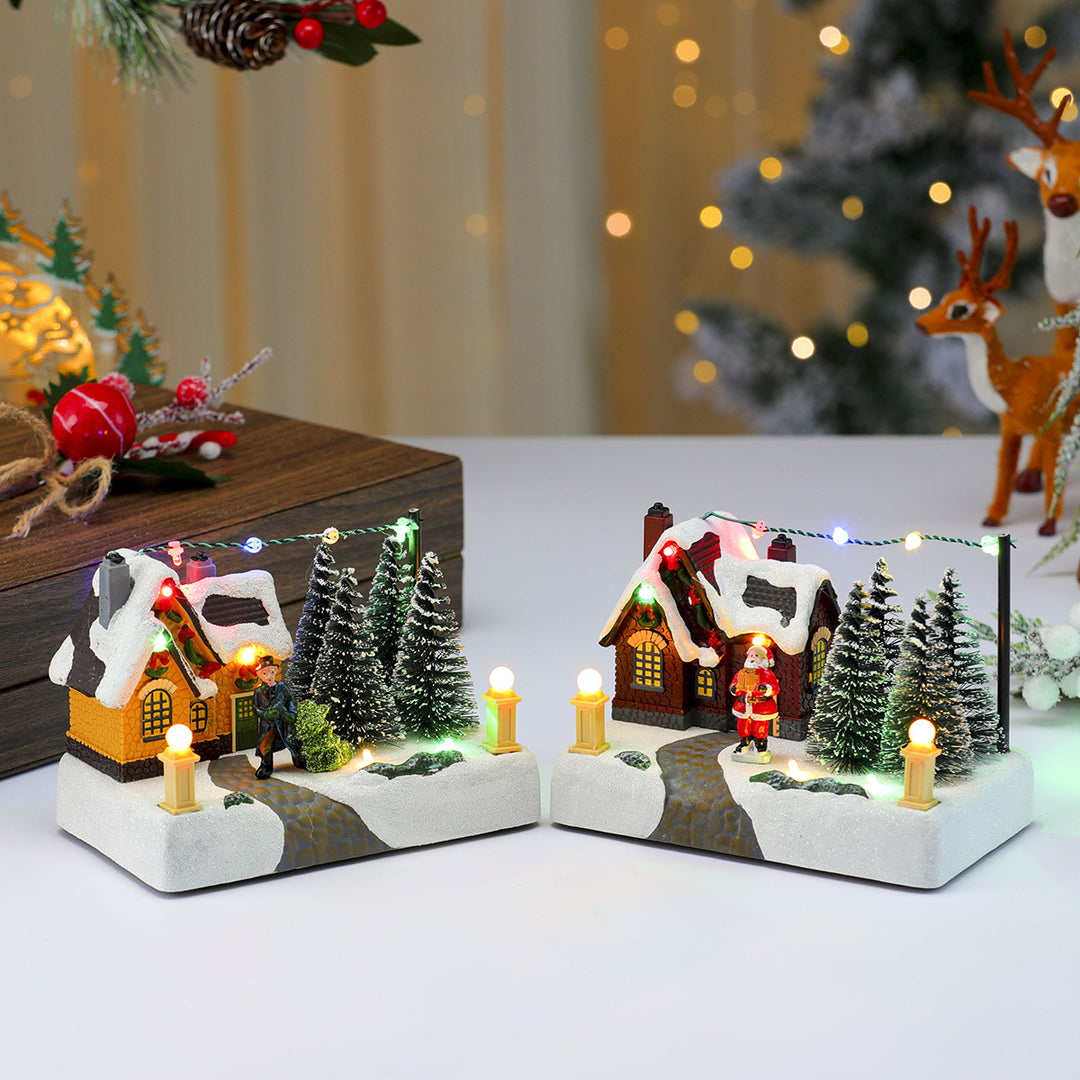 LED Beleuchtete Weihnachts Cottage Dekoration Karnz