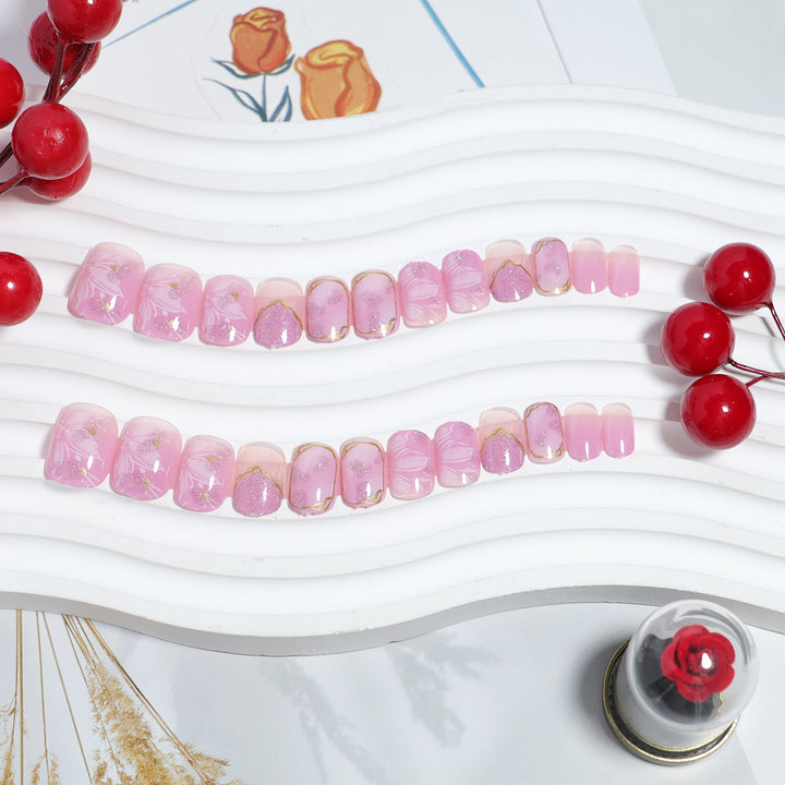 DIY Floral Design Press-On Nail Set Karnz